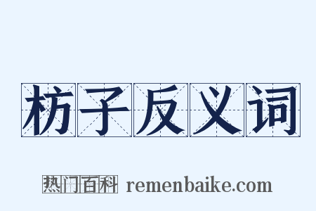 枋子反义词是什么意思的图片